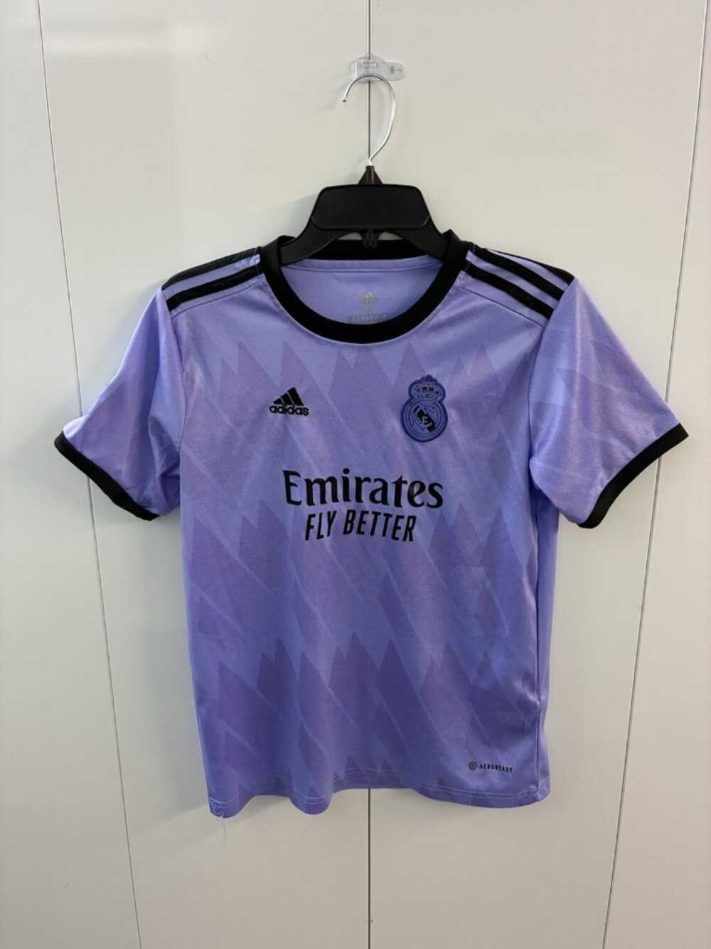 Adidas Real Madrid Authentic 22/23 Purple Away Kit Kids Size 30 Aeroready